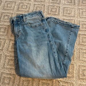 abercrombie kids light blue high-rise wide leg jeans